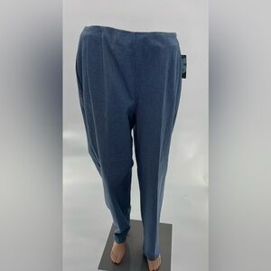 MARSH LANDING STRETCH, Blue & Black  STRETCH PANTS, SIZE 14